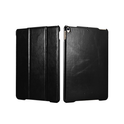 Θήκη ICARER FOLIO Δερμάτινη VINTAGE Triple Folded για iPad PRO 10.5 - ΜΑΥΡΟ