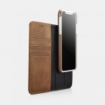 Θήκη ICARER FOLIO Δερμάτινη Leather Magsafe 2in1 Wallet με RFID για Apple iPhone 16 Pro 6.3 5G 2024 - ΚΑΦΕ - WMI16240720