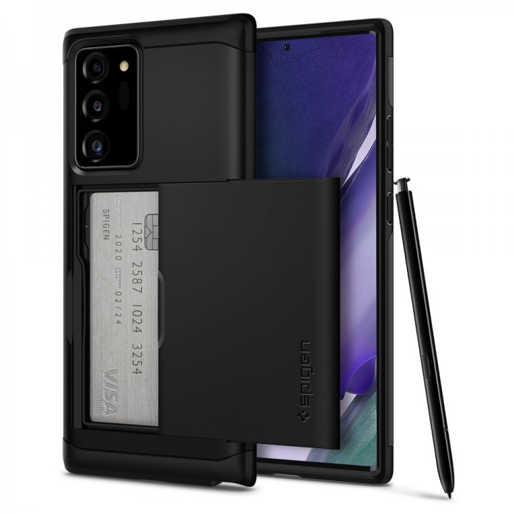 Θήκη SPIGEN SGP Slim Armor CS WALLET για Samsung Galaxy NOTE 20 ULTRA - ΜΑΥΡΟ - ACS01398