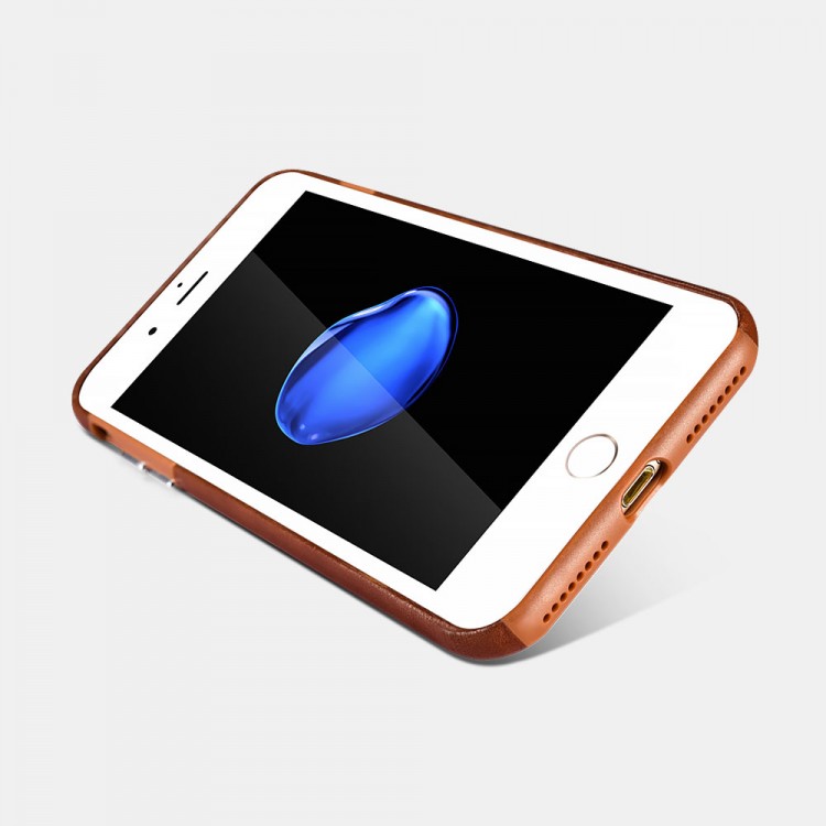 Θήκη ICARER Δερμάτινη VINTAGE για Apple iPhone 7, 8 - ΜΑΥΡΟ