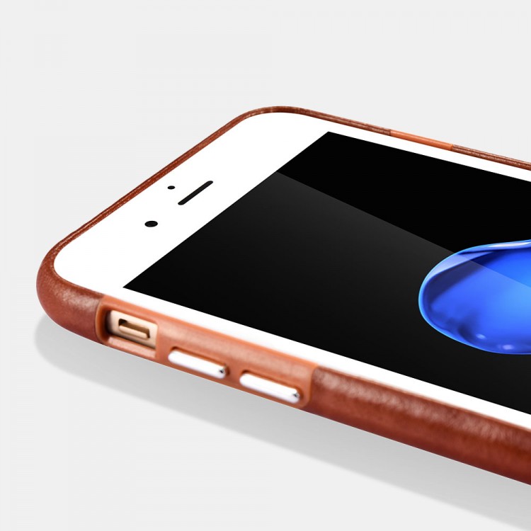 Θήκη ICARER Δερμάτινη VINTAGE για Apple iPhone 7, 8 - ΜΑΥΡΟ
