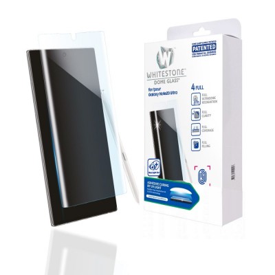 WHITESTONE DOME Tempered Glass REPLACEMENT Fullcover 3D 9H 0.33MM FULL CURVED for Samsung Galaxy NOTE 20 ULTRA - CLEAR