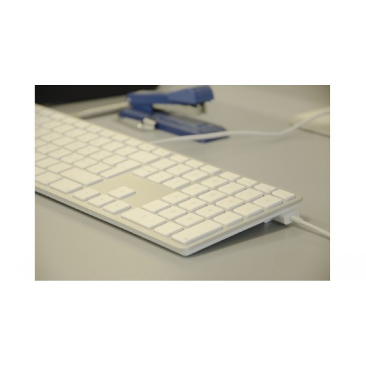 LMP USB ενσύρματο πληκτρολόγιο Αλουμινίου 110 πλήκτρων, 2x USB για Apple Mac, iMac, Macbook - ΕΛΛΗΝΙΚΟ - ΑΣΗΜΙ - KB-1243