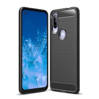Case TECH PROTECT CARBON for MOTOROLA ONE ACTION - BLACK