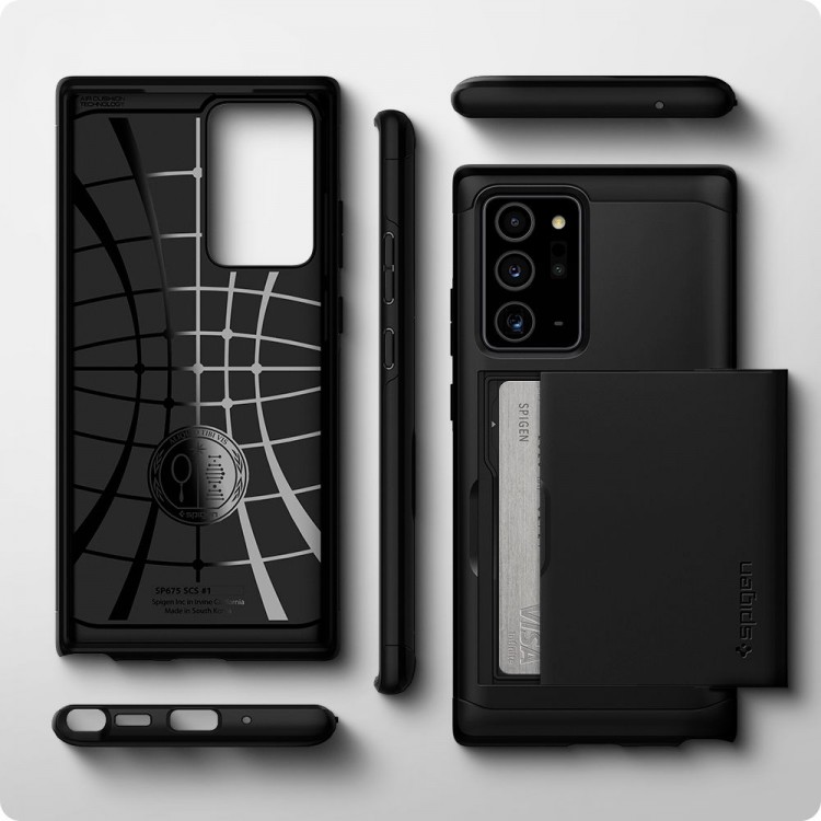 Θήκη SPIGEN SGP Slim Armor CS WALLET για Samsung Galaxy NOTE 20 ULTRA - ΜΑΥΡΟ - ACS01398