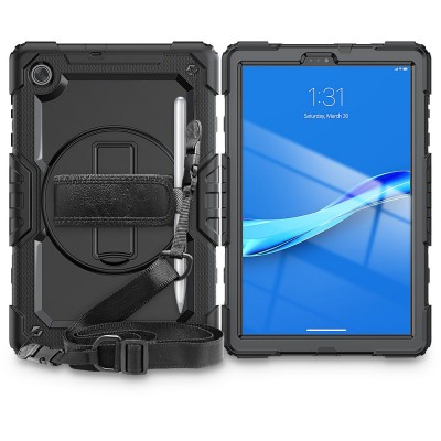 Case TECH PROTECT SOLID360 HANDSTRAP, STAND for LENOVO TAB M10 PLUS 10.3 TB-X606 - BLACK