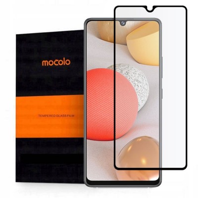 Screen Protector Fullcover Case Friendly MOCOLO TG+3D 0.3MM FULL GLUE Tempered Glass for Samsung Galaxy A42 5G 2021 - BLACK