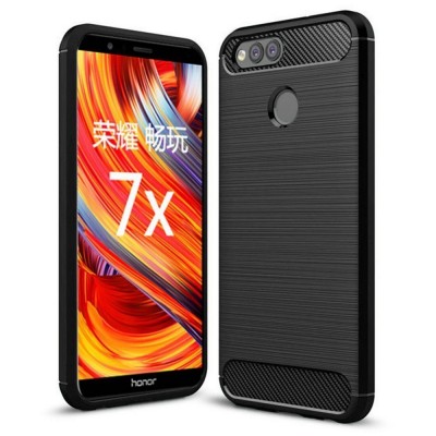 Case TECH PROTECT CARBON for HUAWEI HONOR 7X - BLACK