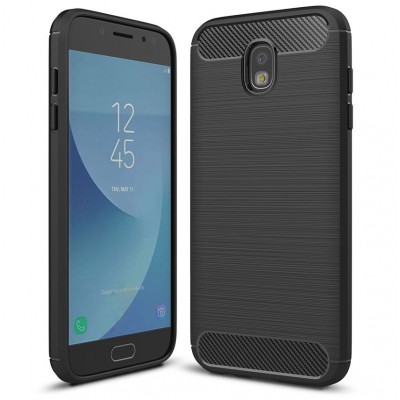 Case TECH PROTECT CARBON for Samsung Galaxy J7 2017 - BLACK