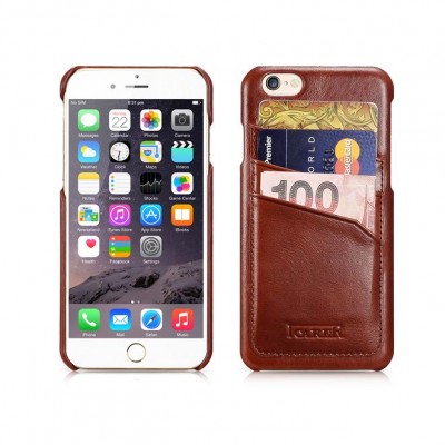 Case iCarer Card Leather Series for iPhone 6 Plus 6s Plus - BROWN TAN