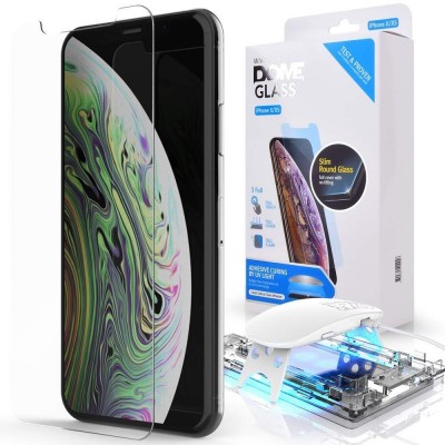 WHITESTONE DOME Γυαλί προστασίας Fullcover 3D 9H 0.33MM FULL CURVED για APPLE IPHONE XR 6.1 - ΔΙΑΦΑΝΟ