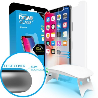 WHITESTONE DOME Γυαλί προστασίας Fullcover 3D 9H 0.33MM FULL CURVED για APPLE IPHONE X, XS - ΔΙΑΦΑΝΟ