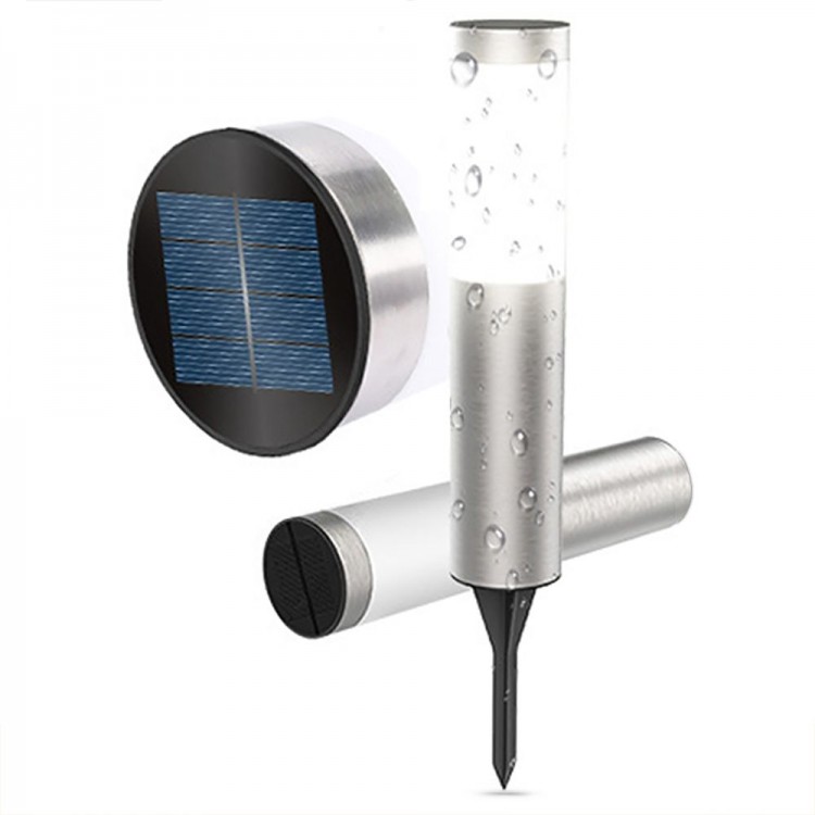 TECH PROTECT Smart ηλιακή λάμπα φωτισμού κήπου, εξωτερικού χώρου 56CM - INOX ΑΣΗΜΙ