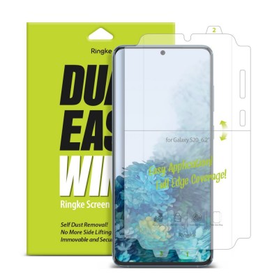 RINGKE DUAL EASY FRIENDLY CASE FRIENDLY Screen Protector FULL CURVED 3D for Samsung Galaxy S20 - 2 PCS - CLEAR