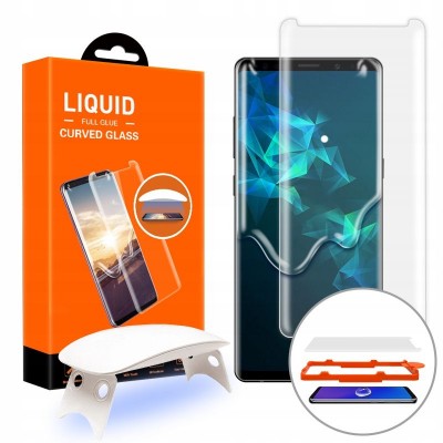 T-MAX UV GLASS Tempered Glass Case Friendly Fullcover 3D FULL CURVED 0.3MM for Samsung Galaxy NOTE 9 - CLEAR