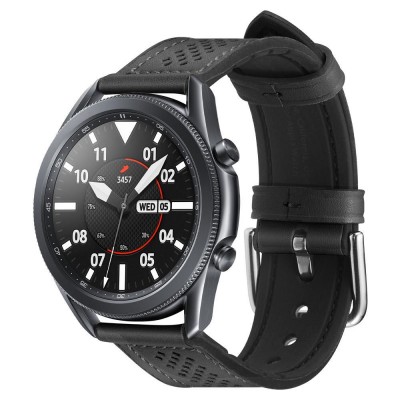 Spigen SGP RETRO FIT 20mm leather BAND for Samsung Galaxy Watch 4/Galaxy Watch Classic 4/Galaxy Watch 3 41mm/Galaxy Watch Active 1/2 - BLACK - AMP00694