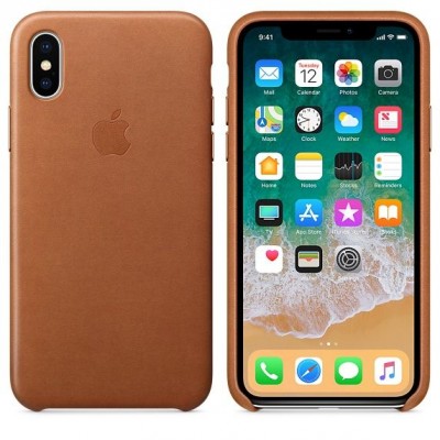 Θήκη Γνήσια Apple Δερμάτινη για iPhone Xs - KAΦΕ MRWP2ZMA