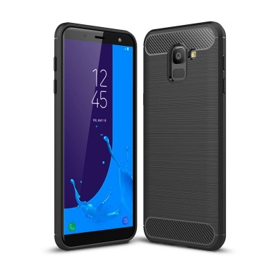 Case TECH PROTECT CARBON for Samsung Galaxy J6 2018 - BLACK