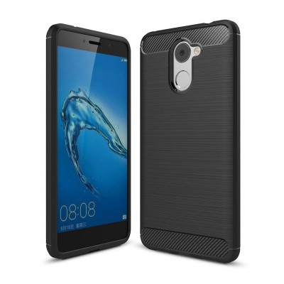 Case TECH PROTECT CARBON for HUAWEI Y7 - BLACK