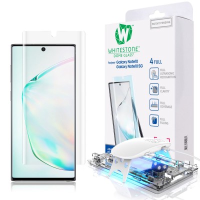 WHITESTONE DOME Tempered Glass Fullcover 3D 9H 0.33MM FULL CURVED for Samsung Galaxy NOTE 10 - CLEAR