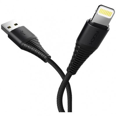 ROCK Charge and Sync LIGHTNING cable 2.0M - BLACK