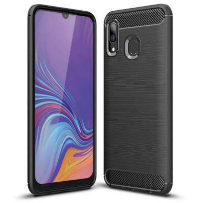 Θήκη TECH PROTECT CARBON για Samsung Galaxy A40 2019 - ΜΑΥΡΟ