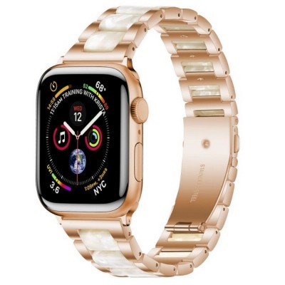 TECH-PROTECT STEELBAND MODERN Strap stainless steel για Apple Watch 4,5,6,7,SE - 38mm-40mm-41mm - STONE ΛΕΥΚΟ