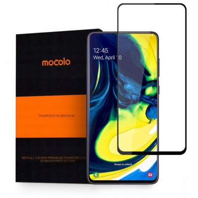 Screen Protector Fullcover Case Friendly MOCOLO TG+3D 0.3MM FULL GLUE Tempered Glass for Samsung Galaxy A80 2019 - BLACK