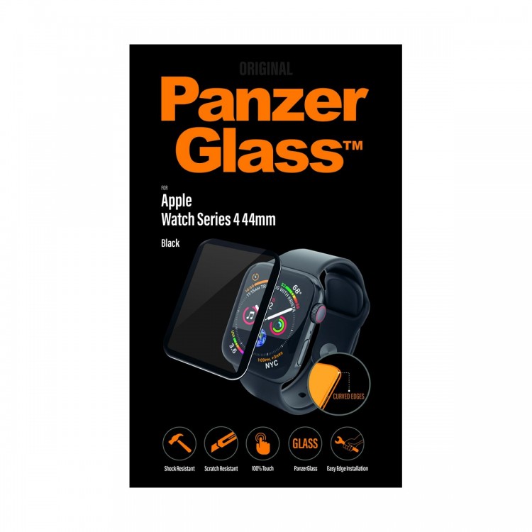 PanzerGlass Γυαλί προστασίας Fullcover 3D 0.3MM Curved Edges για APPLE WATCH series 4 - 44MM - ΜΑΥΡΟ