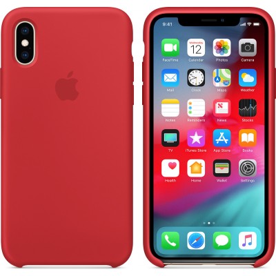 Case Genuine Apple Silicone for APPLE iPhone XS - RED - MRWC2ZMA