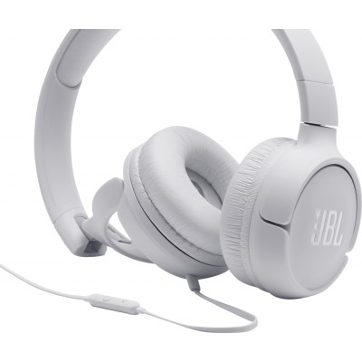 JBL by HARMAN Tune 500 Headset Hands-Free Over Head Ergonomic with MIC - WHITE - HA-JBLT500WHT 
