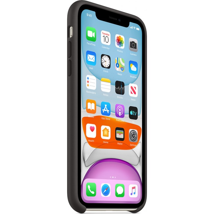 Θήκη Γνήσια Apple Silicone για iPhone 11 PRO MAX 6.5 - ΜΑΥΡΟ - MX002ZMA