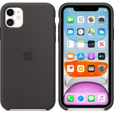 Θήκη Γνήσια Apple Silicone για iPhone 11 6.1 - ΜΑΥΡΟ - MWVU2ZMA