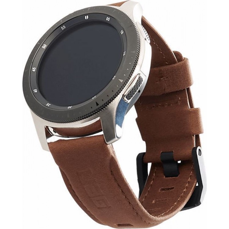 UAG Δερμάτινο Strap για SAMSUNG Galaxy Watch 42mm, Gear S3 42mm, Active Watch 20mm - ΚΑΦΕ - 29181B114080