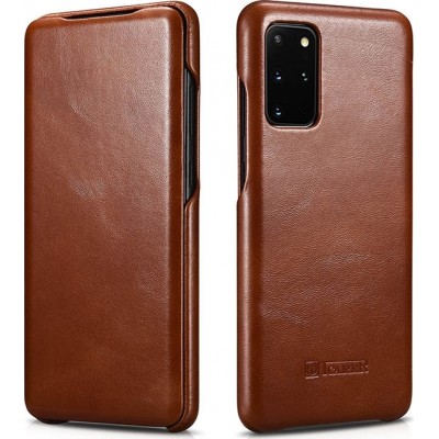 Case ICARER FOLIO Leather VINTAGE for SAMSUNG GALAXY S20 PLUS - Brown - RS992007-BN