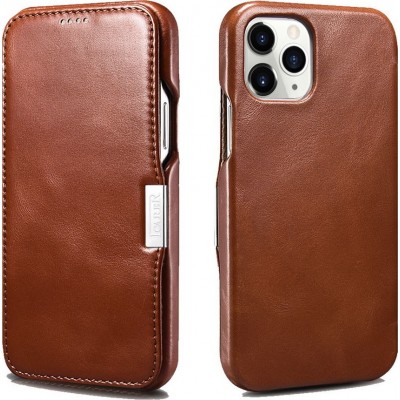 Case ICARER FOLIO Leather VINTAGE for Apple iPhone 12 PRO MAX 6.7 - BROWN