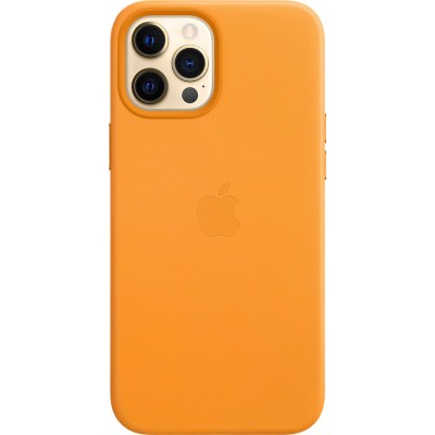 Case APPLE Genuine Leather MAGSAFE for Apple iPhone 12 Pro MAX - YELLOW California Poppy - MHKH3ZMA