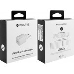 Mophie Φορτιστης οικιακός GaN USB-C PD Port 20W - MPH037WHT - ΛΕΥΚΟ