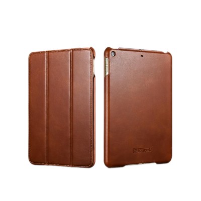 Case ICARER FOLIO Leather VINTAGE for iPad MINI 5 2019 - Brown - RID-799BN