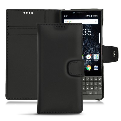 Case NOREVE Leather Wallet for BLACKBERRY KEYTWO Evolution, Tradition - BLACK - 22241TB1PUf