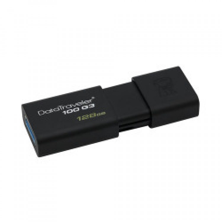 KINGSTON USB Stick Data Traveler 100G3 DT100G3, 128GB USB 3.0 - ΜΑΥΡΟ 