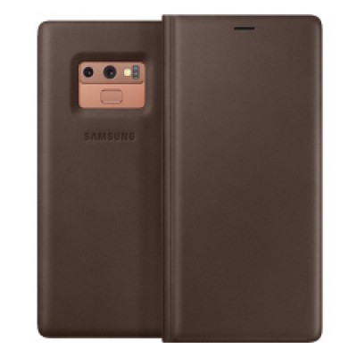 Case Samsung Genuine Leather Wallet View Cover for Samsung Galaxy ΝΟΤΕ 9 N960F - BROWN - EF-WN960LAEGWW 