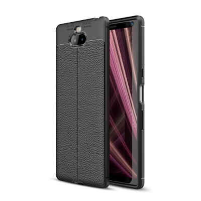 Case TECH PROTECT LEATHER for SONY XPERIA 10 - BLACK