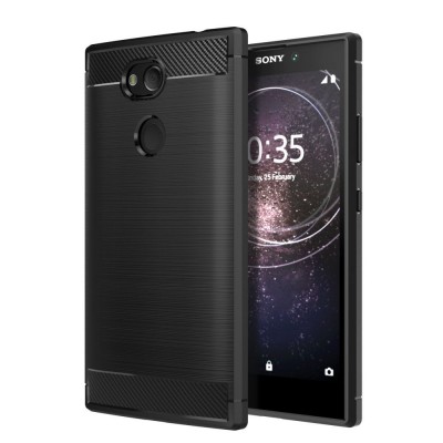 Case TECH PROTECT CARBON for SONY XPERIA L2 - BLACK