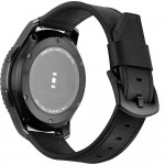 Tech Protect Δερμάτινο λουράκι για Samsung galaxy smartwatch GEAR S3 - ΜΑΥΡΟ