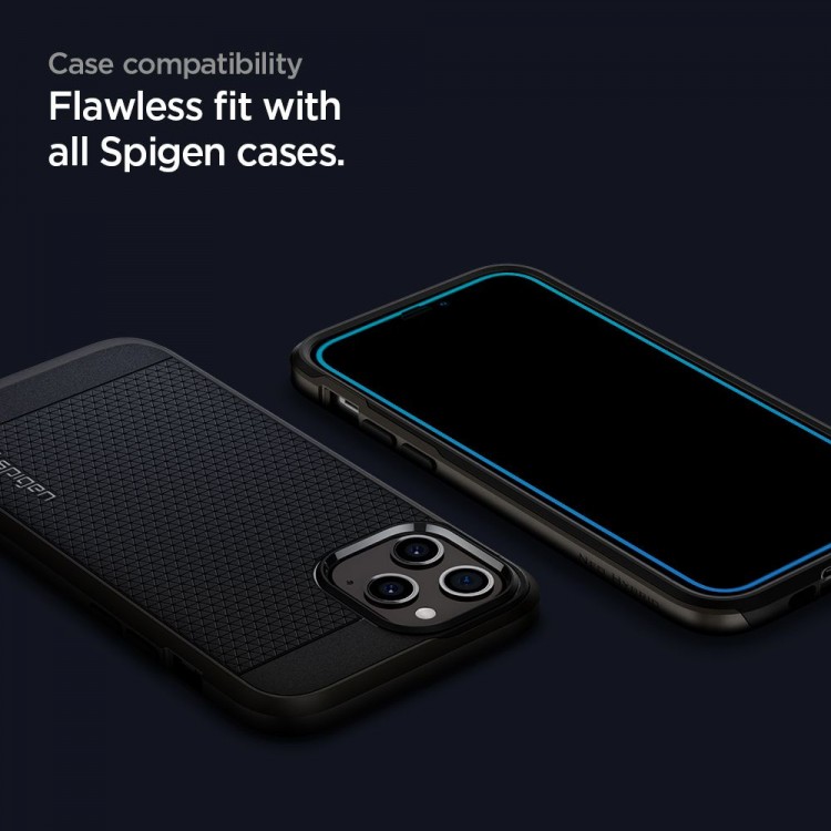 Spigen SGP Γυαλί προστασίας GLAS FC SLIM CASE FRIENDLY για APPLE iPhone 12 PRO MAX - ΜΑΥΡΟ - AGL01468