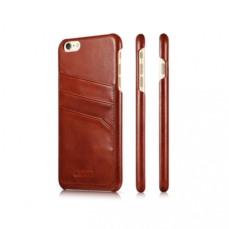 Θήκη iCarer Card Leather Series για iPhone 6 Plus 6s PLUS - ΚΑΦΕ