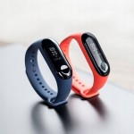 Tech Protect SMOOTH BAND λουράκι για XIAOMI MI BAND 3, 4 smartwatch - ΜΑΥΡΟ ΚΟΚΚΙΝΟ