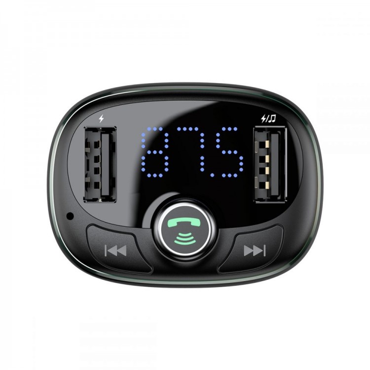 BASEUS AUDIO bluetooth FM Transmitter 2xUSB και Φορτιστής Αυτοκινήτου - BLACK - TM01