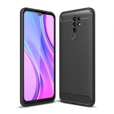 Θήκη TECH PROTECT CARBON για XIAOMI smartphone REDMI 9 - ΜΑΥΡΟ